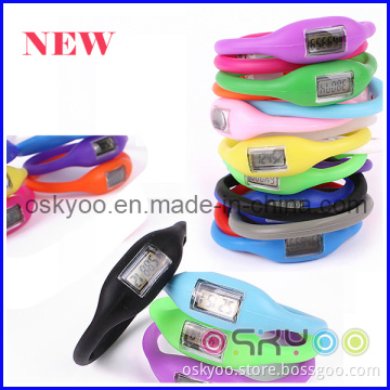 New Cheap Silicone Promotional Negative Ion Pedometer Watch
